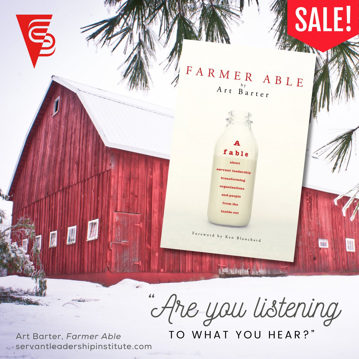 Farmer Able is an engaging parable that entertains as it enlightens - the perfect stocking stuffer this holiday season! Visit our website during our 50% Winter Sale at servantleadershipinstitute.com now through December 31st! #books #servantleadership #leadership #service #wintersale
