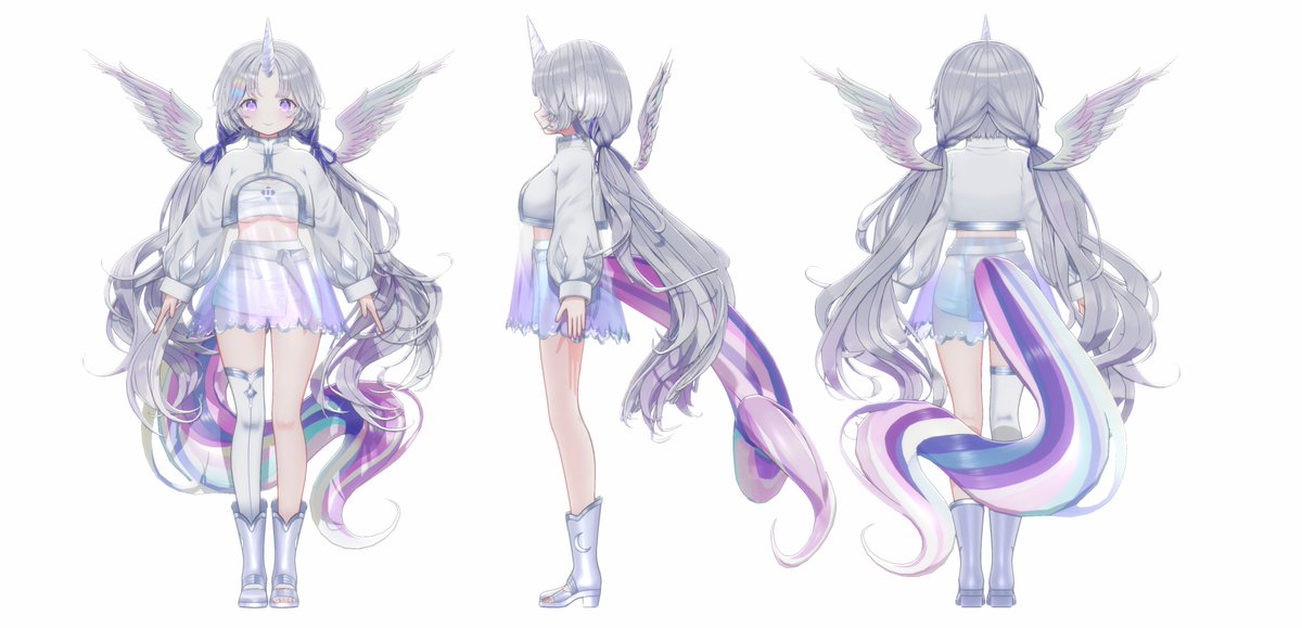 아무리 생각해봐도 제 포징 똥손으로는 유니님의 예쁜 색감이 다 담기질 않는게 너무 아쉬워서 차라리 포즈를 안잡고 삼면으로 찍은것도 업로드 해봅니다...

Shader Used: Nilo Toon Shader