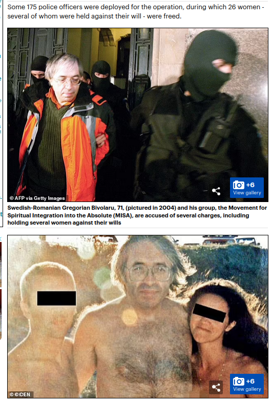 Casimir_Noir's tweet photo. 41 arrestations lors d'un raid contre une secte (#MISA) accusée d'exploitation sexuelle (Paris, Nice et Poitiers) 💥le gourou suédois du Yoga tantrique Gregorian Bivolaru, 71 ans, interpellé à Ivry retenait 26 jeunes femmes dans des conditions déplorables.
https://t.co/oUlnJkGEit https://t.co/qKI6vx7Cz5