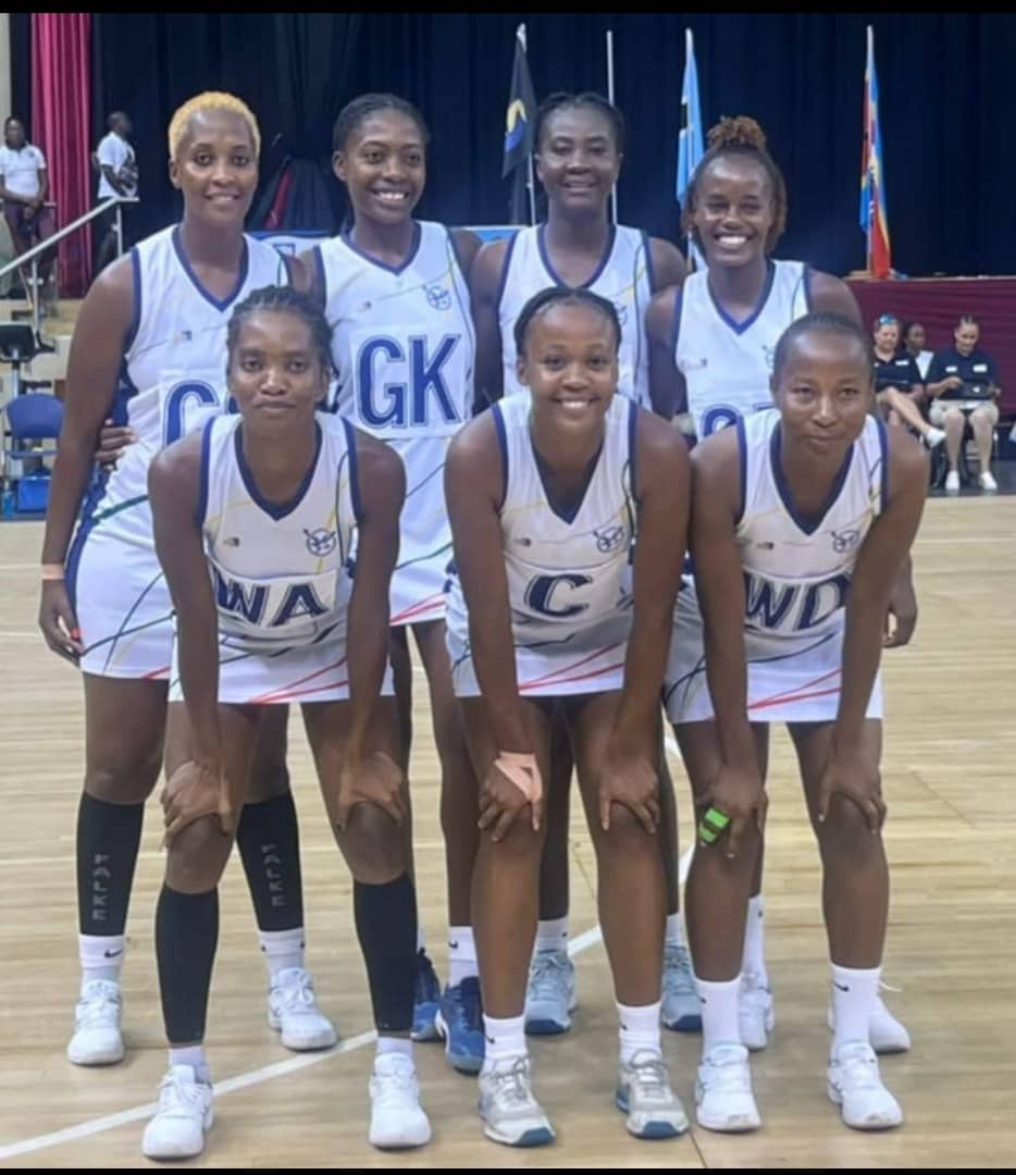 DebmarineN's tweet photo. Joyful news! #DebmarineNamibia Desert Jewels🇳🇦 clinch a well-deserved victory, defeating Zimbabwe 45-36. Congratulations🥳 on the win and all the best in the upcoming games🙌🏼 #NetballNamibia #AfricanNetballCup ⚾️🥎🤼♀️ https://t.co/JnakUjIrnr