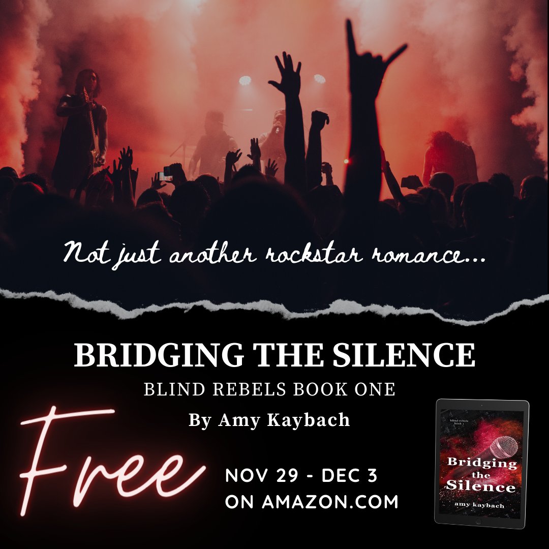 Bridging the Silence, the first book in my #rockstarromance series is FREE from Nov 29 - Dec 3!

Start the series that'll have you laughing, crying, and maybe even screaming as Mav & Kady tug on your 💗. 

Start reading --> amzn.to/3ypoyZz

#Freebook #contemporaryromance