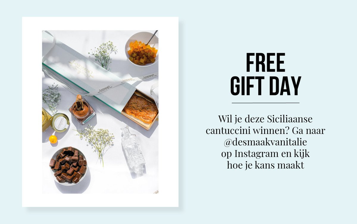 Free gift day! Vandaag geven we twee van deze mega cantuccini weg. Lekker om in stukken te breken en met elkaar te delen tijdens de kerstborrel! Kans maken? Like dit bericht en tag iemand die ook wil winnen. Volgende week woensdag maken we de winnaars bekend in onze stories.