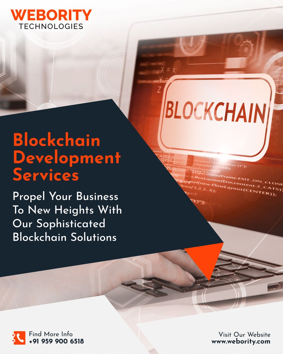 webority's tweet image. Webority - Unlock the potential of your business with our Blockchain Development Services! 🚀 from secure transactions to revolutionary innovations, we craft the code that propels you into the future.

#WeborityTechnology #BlockchainDeveloper 
#Blockchain #BusinessElevation