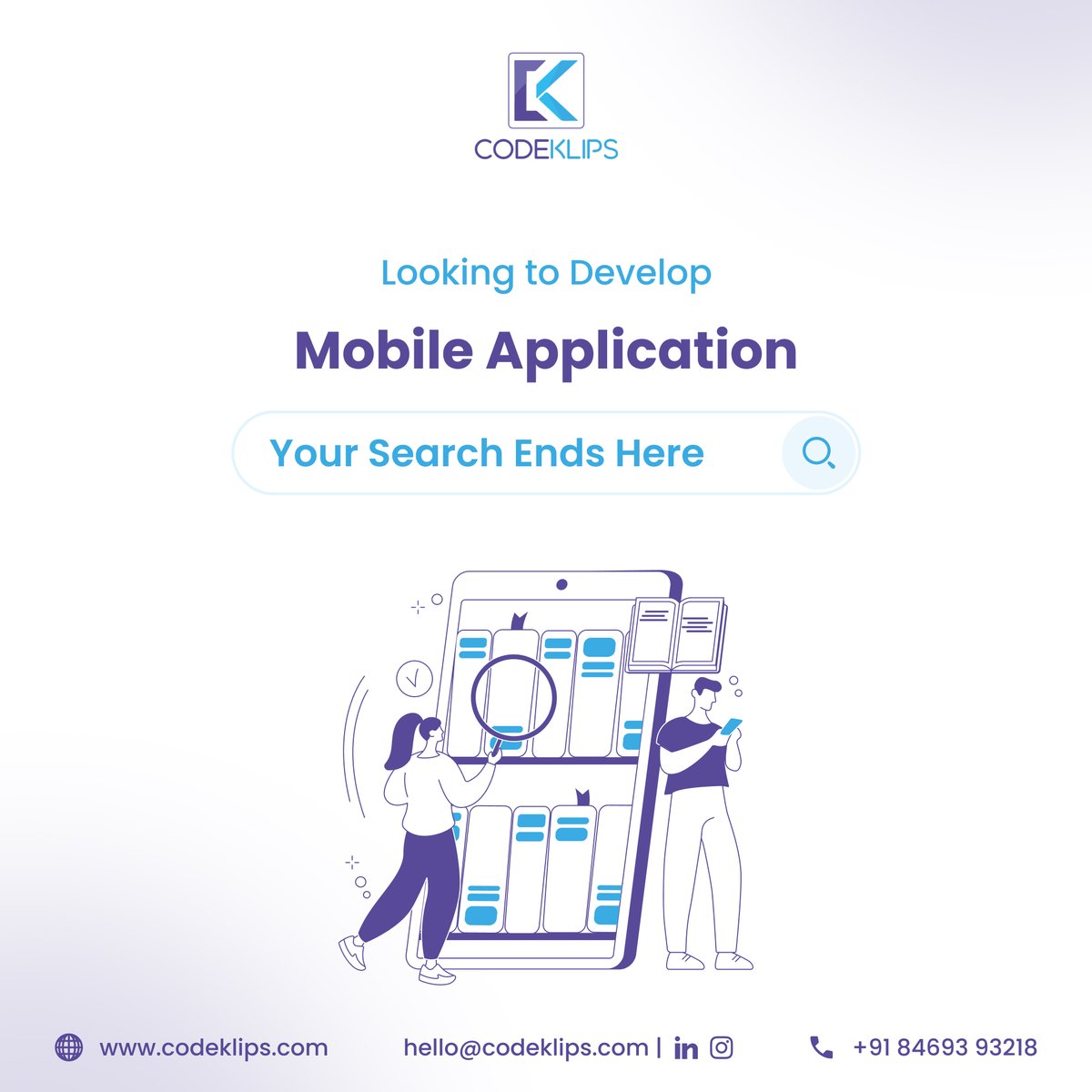 CodeKlips's tweet image. Mobile app development is an exciting process involving idea generation, market research, design, coding, testing, and deployment.

Book free consultation with our team.

Website: codeklips.com

#MobileApp #AppDevelopment
#MobileApps #AppDev
#flutterdevelopment