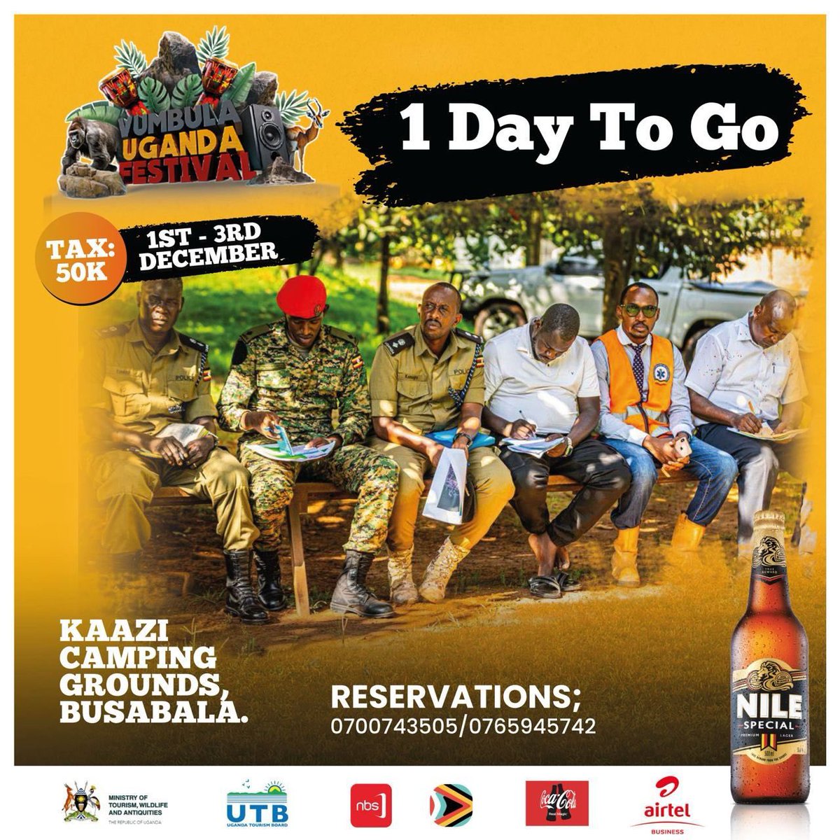 nbstv's tweet photo. Just 1 day until Kaazi Camping Grounds bursts into life with the magic of the #VumbulaUgandaFestival. Do not miss out on this unforgettable experience starting this Friday and lasting until Sunday.

Tickets available here: https://t.co/hApYeF3I7T https://t.co/yGDul8zWdB