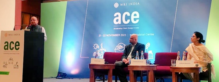 bharathjairaj's tweet image. Last week, @WRIIndia hosted Accelerating Clean Energy (ACE) in Delhi. @g20org sherpa @amitabhk87 and @CEA_India Chairman Ghanshyam Prasad spoke about India&apos;s aggressive #RenewableEnergy efforts, and the need to achieve an Economy-wide transition.