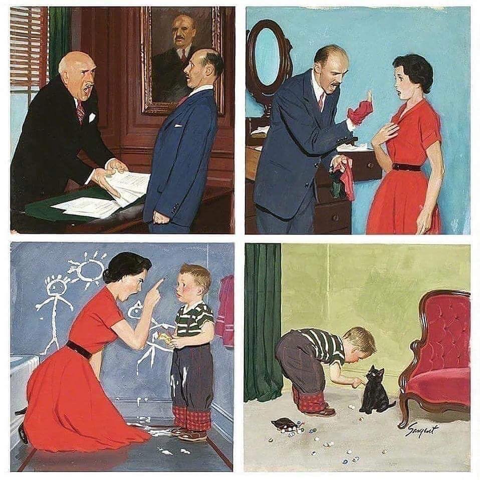 “No one heals himself by wounding another.”― St. Ambrose

Break the chain.

Pic: Richard Sargent, Anger Transference, 1954.

#anger #angertransference #angermanagement #angerissues #angerproblems #stambrose #breakthecycle #breakthechain