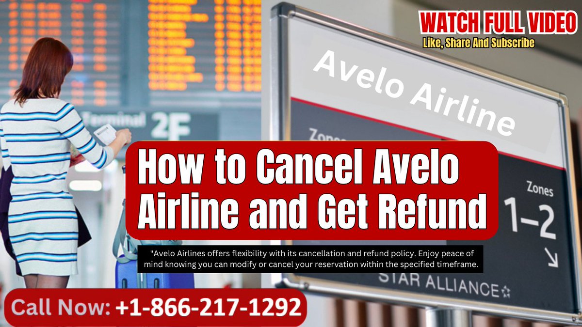 How to Cancel Avelo Airline and Get Refund
Watch Now- youtube.com/watch?v=hfP-FX…

#AveloCancellationPolicy #AveloRefundGuidelines #FlyWithConfidence #AveloCustomerCare #TravelAssurance #EasyRefunds