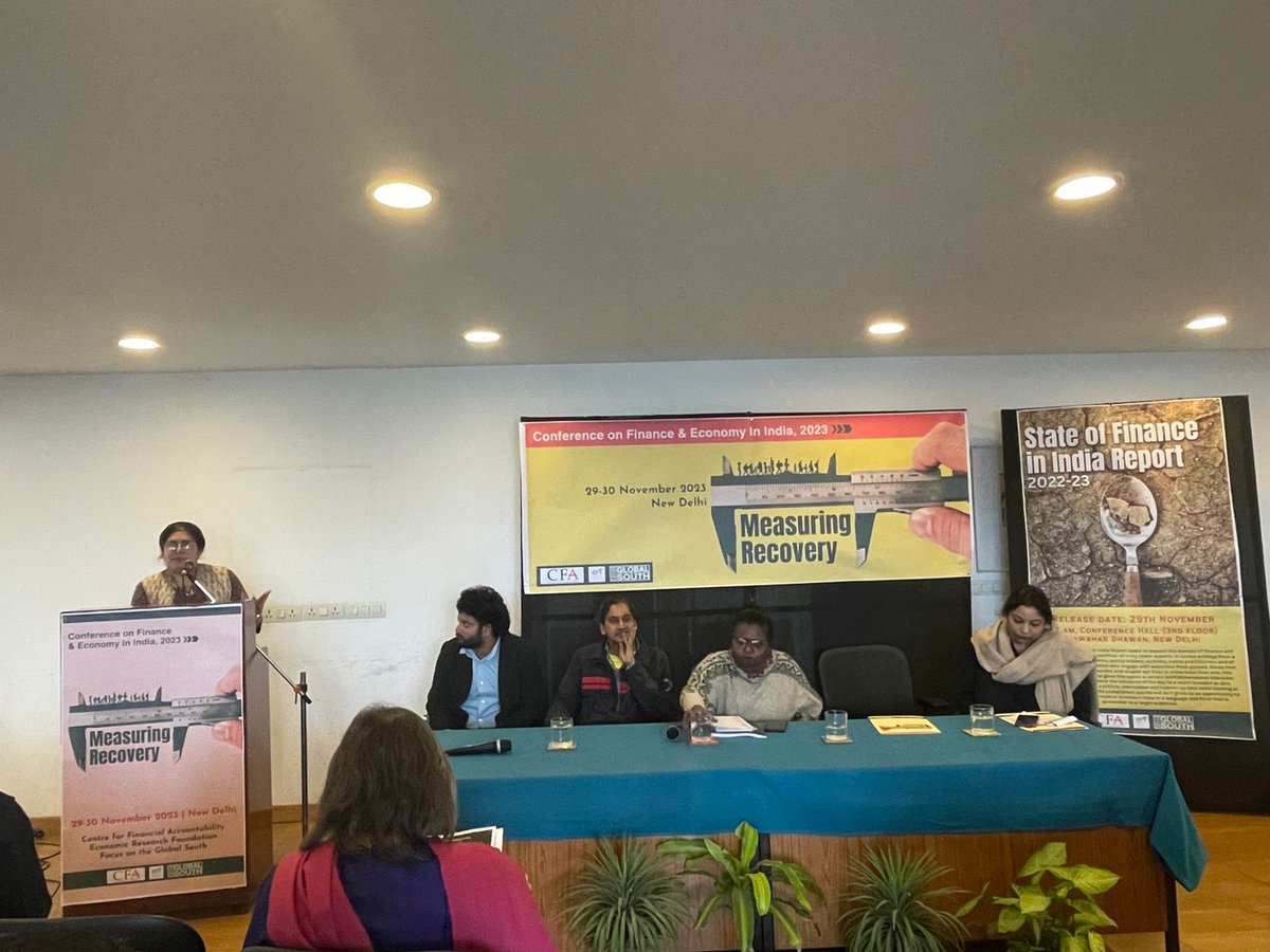 Centre for Financial Accountability (@cfa_ind) on Twitter photo RE generation relies on the same colonial model of extraction, in which fossil fuels are extracted. We have environmental legislations but they have been torn and shorn to bits, says, Manshi Asher, <a href="/ManshiAsher/">Manshi Asher</a>, at #SOFI2023 release.
#COFI2023 RE generation relies on the same colonial model of extraction, in which fossil fuels are extracted. We have environmental legislations but they have been torn and shorn to bits, says, Manshi Asher, <a href="/ManshiAsher/">Manshi Asher</a>, at #SOFI2023 release.
#COFI2023