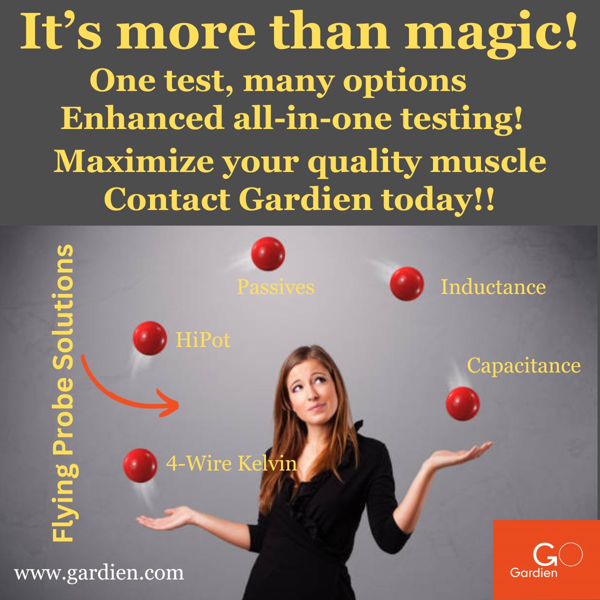 GardienUSA's tweet image. Don&apos;t juggle your options. Let Gardien juggle for you. Enhanced Flying Probe tests all in one cycle. Let Gardien do the magic. Contact us today!   na.gardien.com #gardien   #flyingprobe #pcbtesting