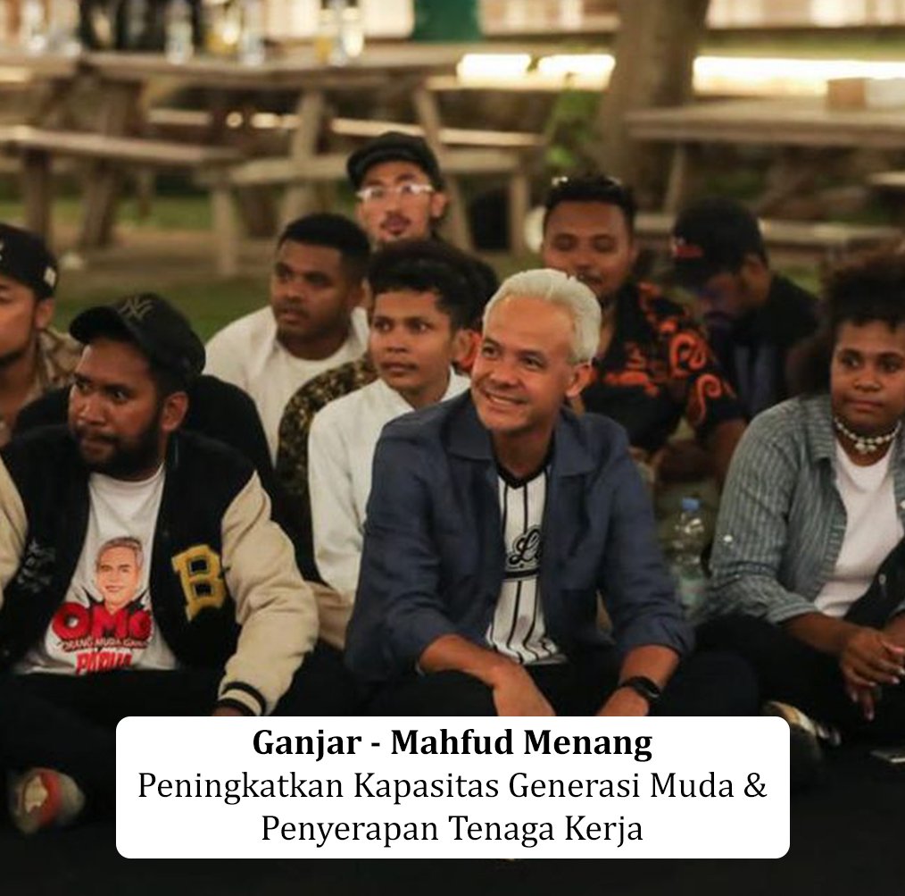 Ganjar - Mahfud memahami bahwa pembangunan bangsa dimulai dari pembangunan kapasitas generasi muda @MYusfiq 
GPMMD 4Kupang