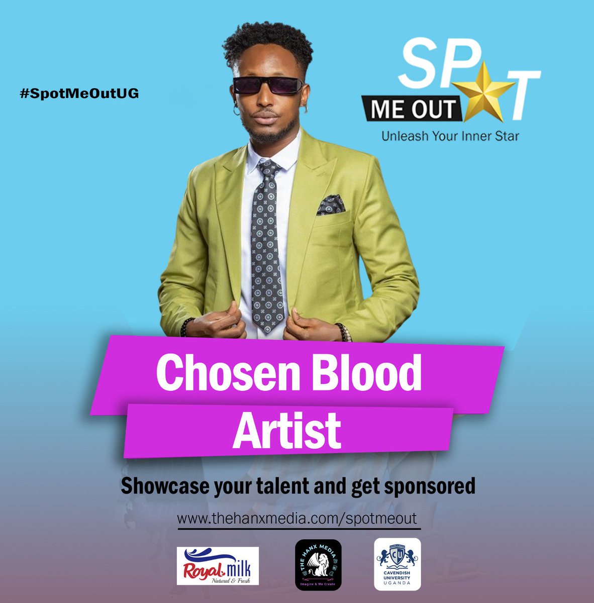 Spotmeout256's tweet photo. TODAY IS THE DAY! ⭐
Come through for the #SpotMeOut auditions at Cavendish University, Kabalagala branch today.
•
•
•
#SpotMeOutUg https://t.co/NR8pQiTYh3