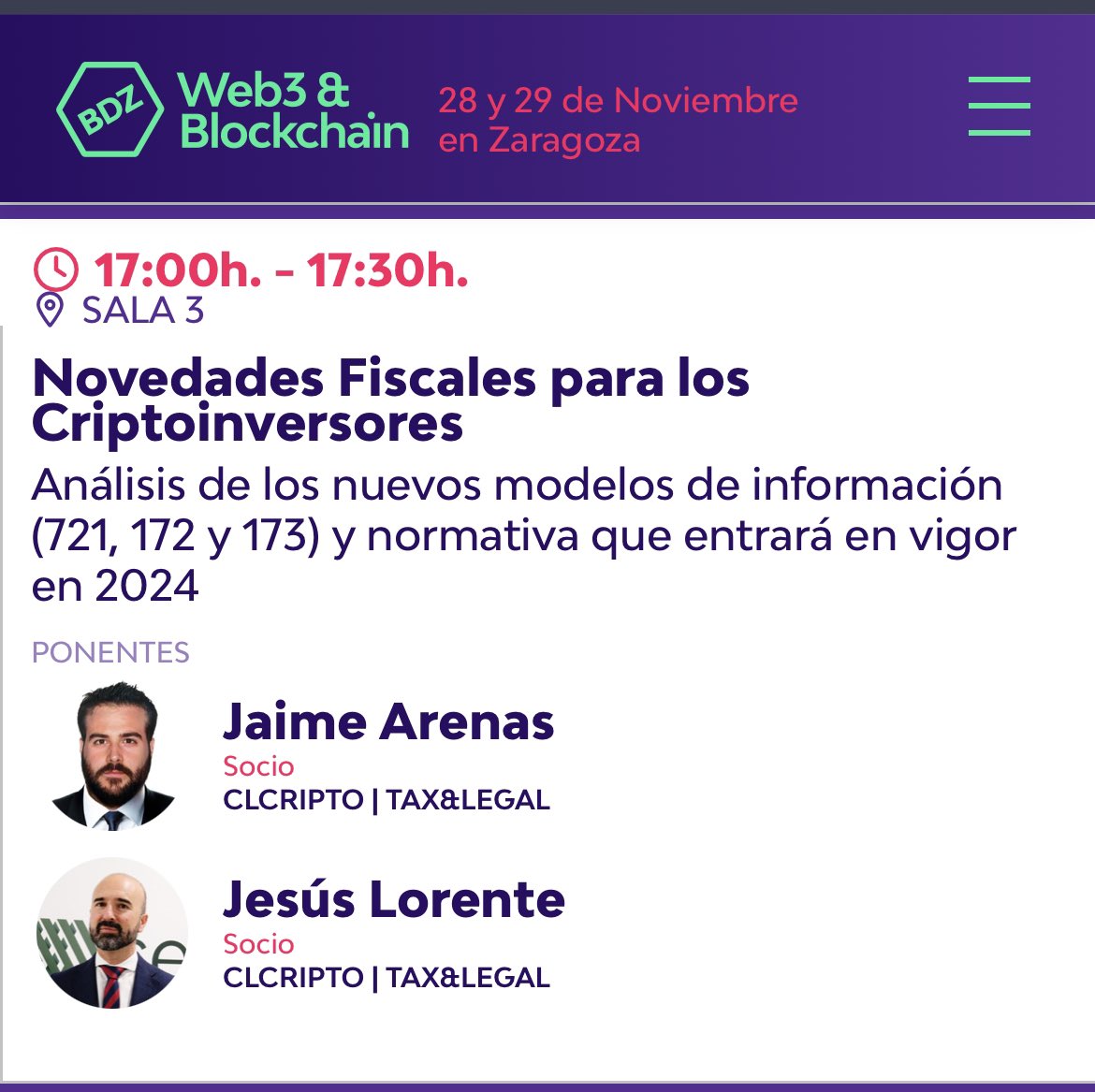 CriptoLegal_Es's tweet photo. ⏰ hoy 17:00 os explicamos lo que hacienda sabe y sabrá de nosotros. En @BDZevent con @JLorenteA y Jaime Arenas https://t.co/AN7U1irz06