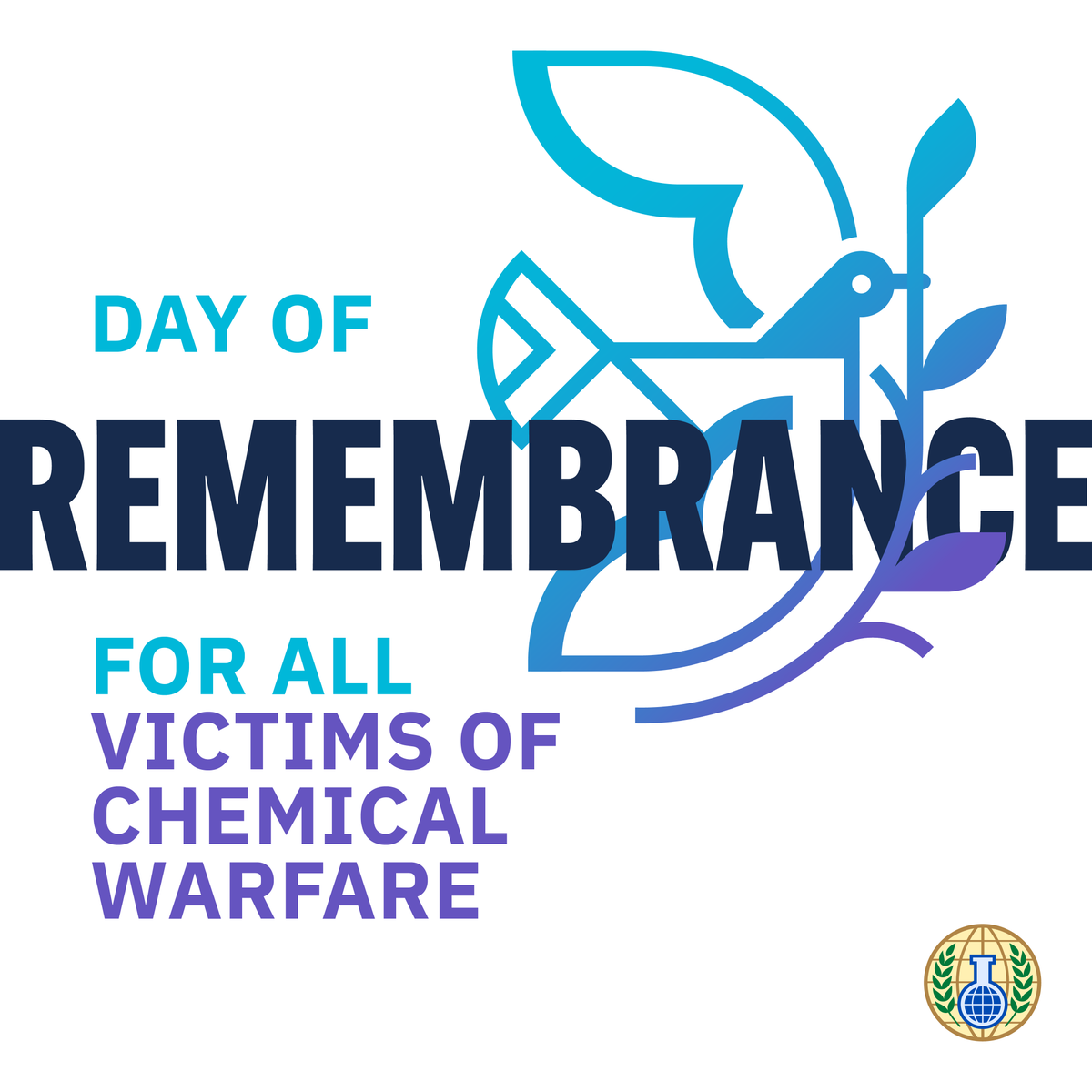 The shadow cast by #ChemicalWeapons has claimed countless victims, both civilians and soldiers across the globe. Today we observe the Day of #Remembrance for All Victims of Chemical Warfare, and reaffirm our commitment to a world free from these inhumane weapons 🕊️