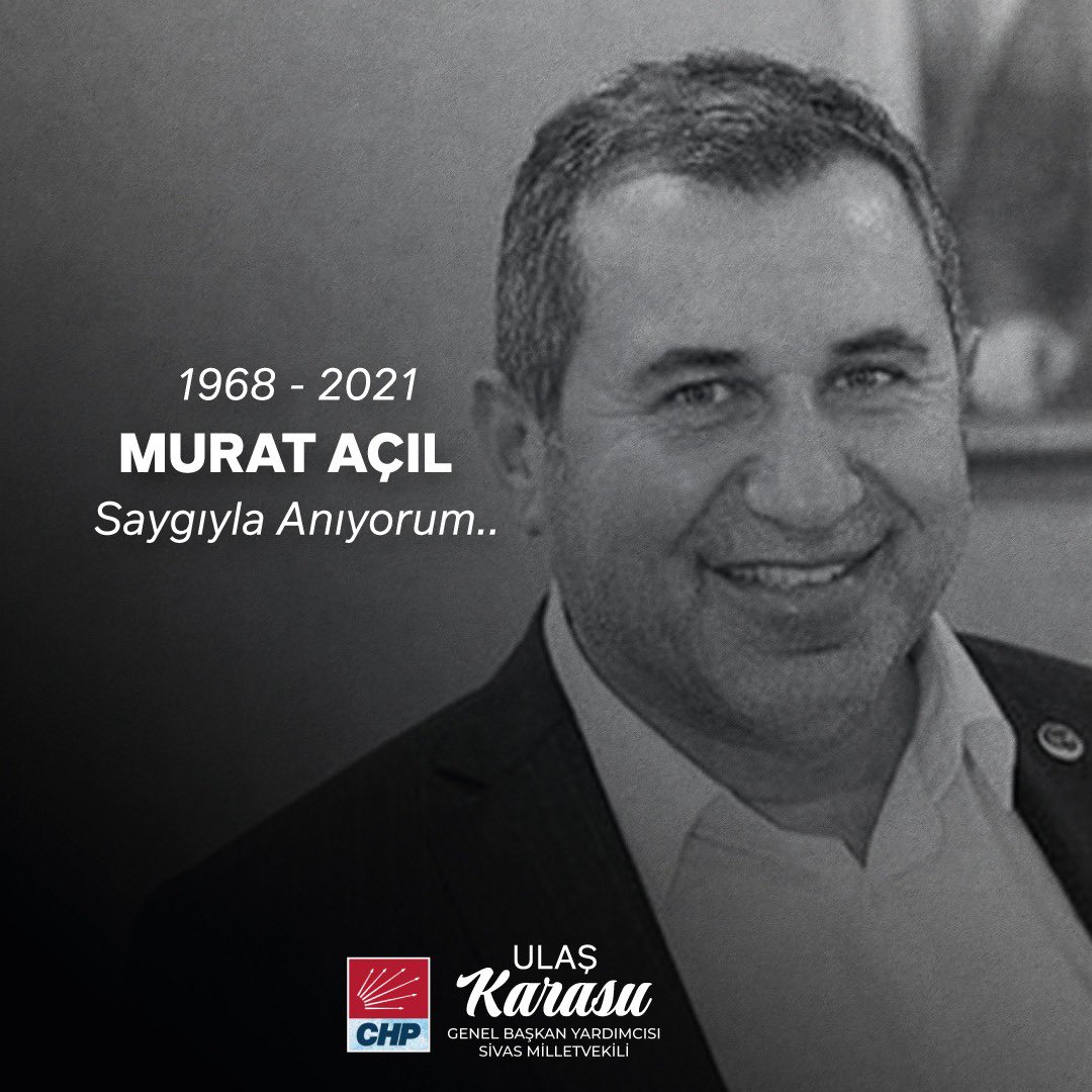 Trafik kazasında yitirdiğimiz İmranlı Belediye Başkanımız Murat Açıl'ı vefatının yıl dönümünde sevgiyle, özlemle ve rahmetle anıyorum.