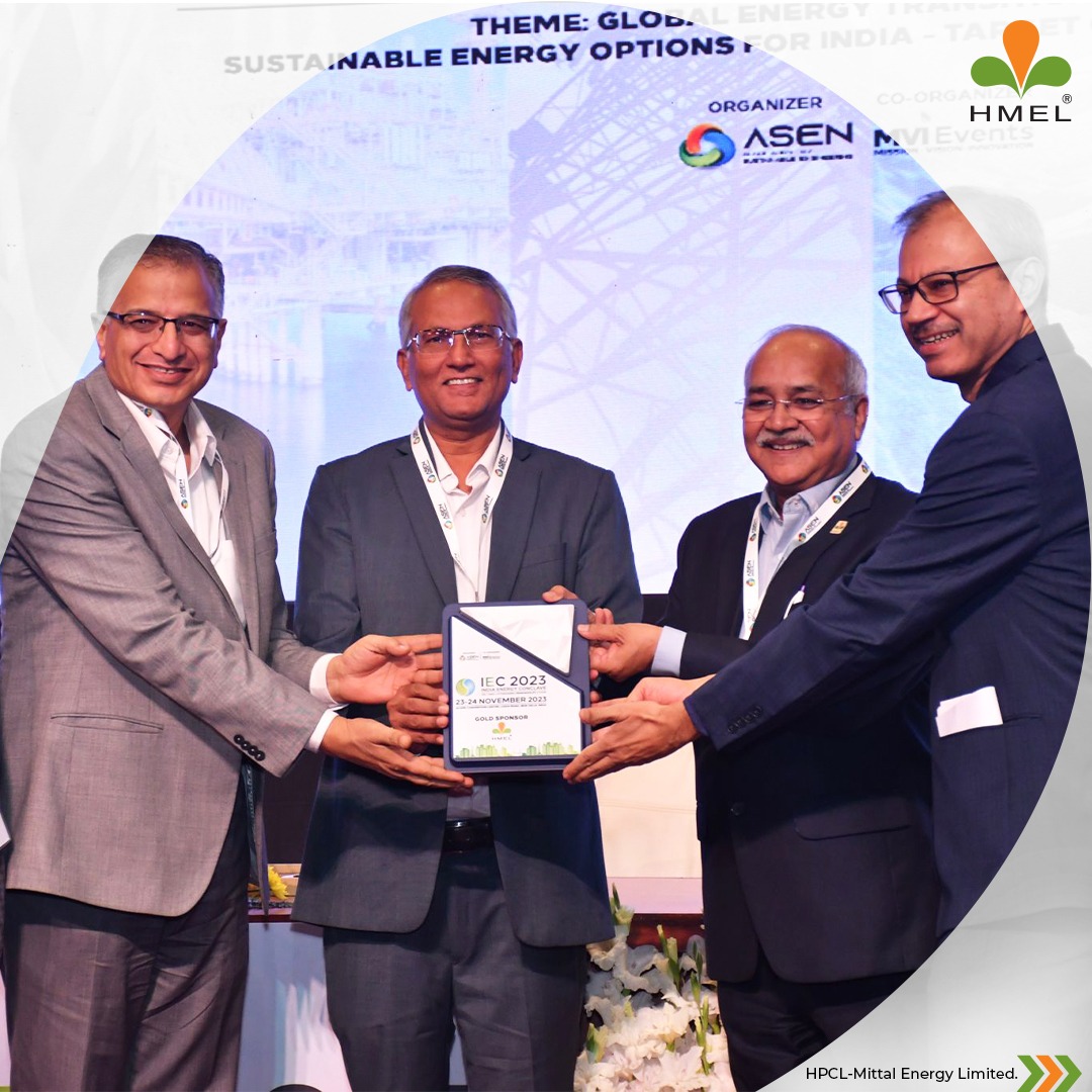 HMEL_India's tweet photo. Capturing Moments of Leadership and Insight.
A confluence of minds dedicated to a sustainable future gathered at the India Energy Conclave 2023. This premier event emerged as a vital platform for discussing the pressing energy challenges of our times. In a series of enlightening moments, our MD & CEO, Mr Prabh Das, delivered a powerful address on 'Sustainable Energy Options for India – Target Carbon Neutral-2070,' bringing vital concepts into clear focus. He highlighted the essential role of sustainable energy in steering India towards a carbon-neutral future.
As we reflect on these moments from the India Energy Conclave 2023, we are inspired by the collective resolve to advance sustainable energy practices. HMEL is proud to be part of this important conversation, and we look forward to continuing our work towards #EnergisingABrighterTomorrow

#CarbonNeutral #GreenFuture #EnergyConference #EnergySummit @asenindia @HMEL_India
