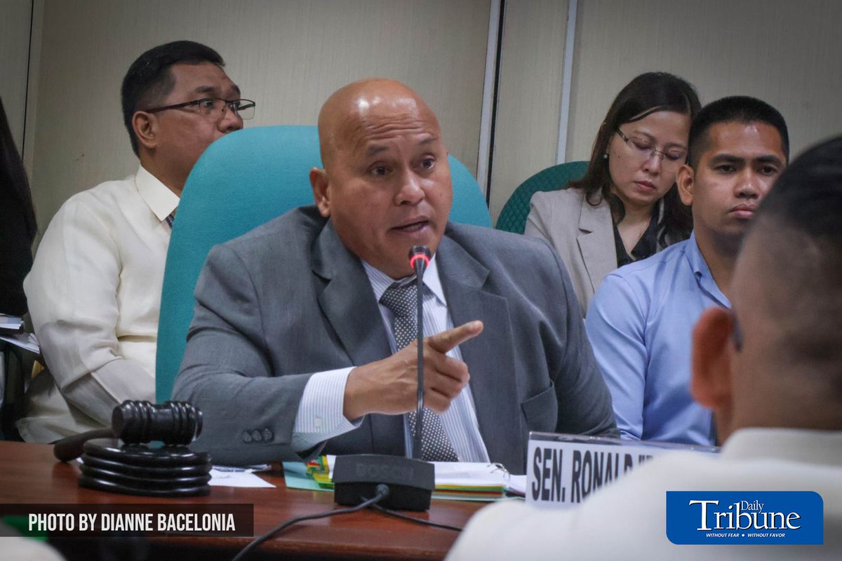 tribunephl's tweet photo. EX-NPA APPEARS AT SENATE
LOOK: Kate Raca, who claims to have been recruited from UP-Diliman activist groups and became a former political officer of the Bienvenido Valleber Command of NPA Palawan, tells her story at a hearing presided over by Senator Ronald "Bato" Dela Rosa, which is investigating the alleged continued recruitment by communist groups of students inside schools.
"We thought first, in order to change the society, you will have to overthrow the government. Slowly I was agitated. They showed me photos of farmers in areas na hindi sila pinapayagang magsaka. Nakakaawa rin. I surrendered in 2021 with the help of NTF-ELCAC. I am very happy. Right now, I am currently training to be an officer in the Marine Corps," said Raca. | via Dianne Bacelonia
#KateRaca
#DailyTribune