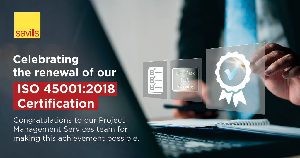 IndiaSavills's tweet image. We’re thrilled to announce the renewal of our ISO 45001:2018 certification. Here’s pledging to uphold and foster a culture of safety and accountability in all that we do, every single day.

#SavillsIndia #Indiarealestate #safeworkenvironment #ISOcertified