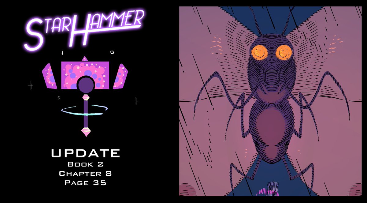 StarTeamGO's tweet photo. StarHammer has updated! 🌟🔨  

Izzy deals with her literal biggest fear. 

https://t.co/KmB34zG3dq

Support StarHammer on @Patreon! 💫✨  https://t.co/VwFrHQ4p37  #webcomics #Hiveworks #StarHammer https://t.co/qDsebLTC6s