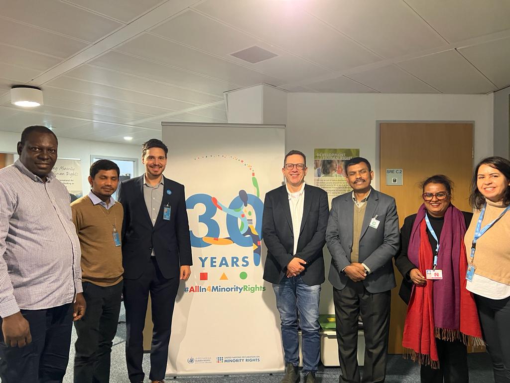 CastoutSlavery's tweet photo. A delegation of Roma, Dalits, Haratins - part of #GFoD, met with @ClaudeCahn1 from the Indigenous Peoples and Minorities Section @ohchr @UNHumanRights to share the updates and explore how anti-discrimination legislation approaches the situation of #CDWD https://t.co/TB6QcEF793