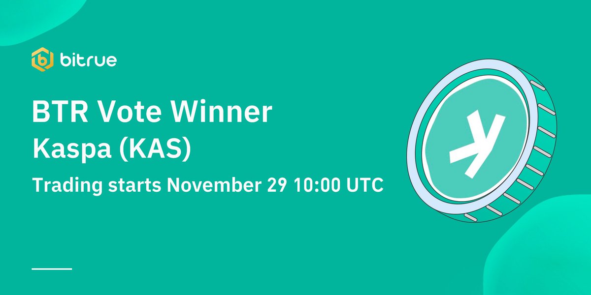 KriptoparaList's tweet photo. 📢 #kriptopara Listeleme Haberi
$KAS 29 Kasım 13:00 TSİ #Bitrue borsasında listelenecek
♦️ Fiyat 0.13$
♦️ Borsa #Gateio #kucoin #MEXC #Bybit #Bitget
#KAS #Kaspa #altın #Sasa Arap #BTC https://t.co/XeIPcHsqbP