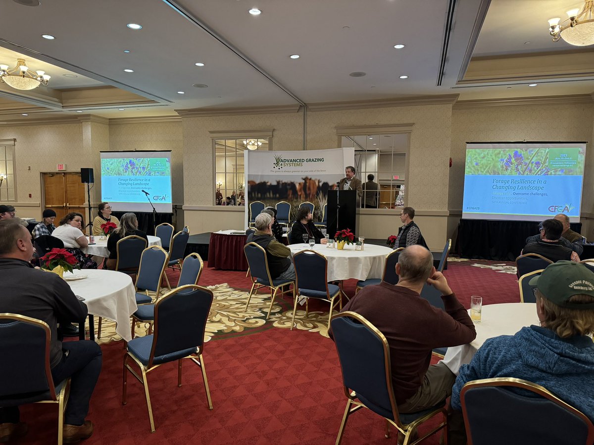 CFGA_ACPF's tweet photo. Kicked off the CFGA’s 14th annual conference with a lovely welcome reception tonight. One highlight of the evening was the launch of Paradigm Productions’ documentary MEAT. Here are a few pics from the night. #forages #grasslands #cfga23 https://t.co/Rzwz9qIuNE
