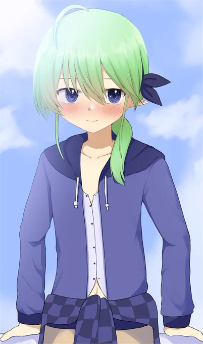 アイコンを変えるためにオリキャラちゃんを描きました