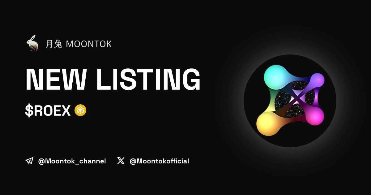 MoontokListing's tweet photo. ⚡ 月兔雷霆 - Moontok Xpress

ROEX Ai (ROEX)
https://t.co/pbCEtBu0VV

0xDf16b62C20DC82f79670970832A69aC639f3A221

LIQ: $1,049 | MC: $2,719

#altcoin #memecoins @RoexAi @moontokofficial https://t.co/kjHP34oqUz