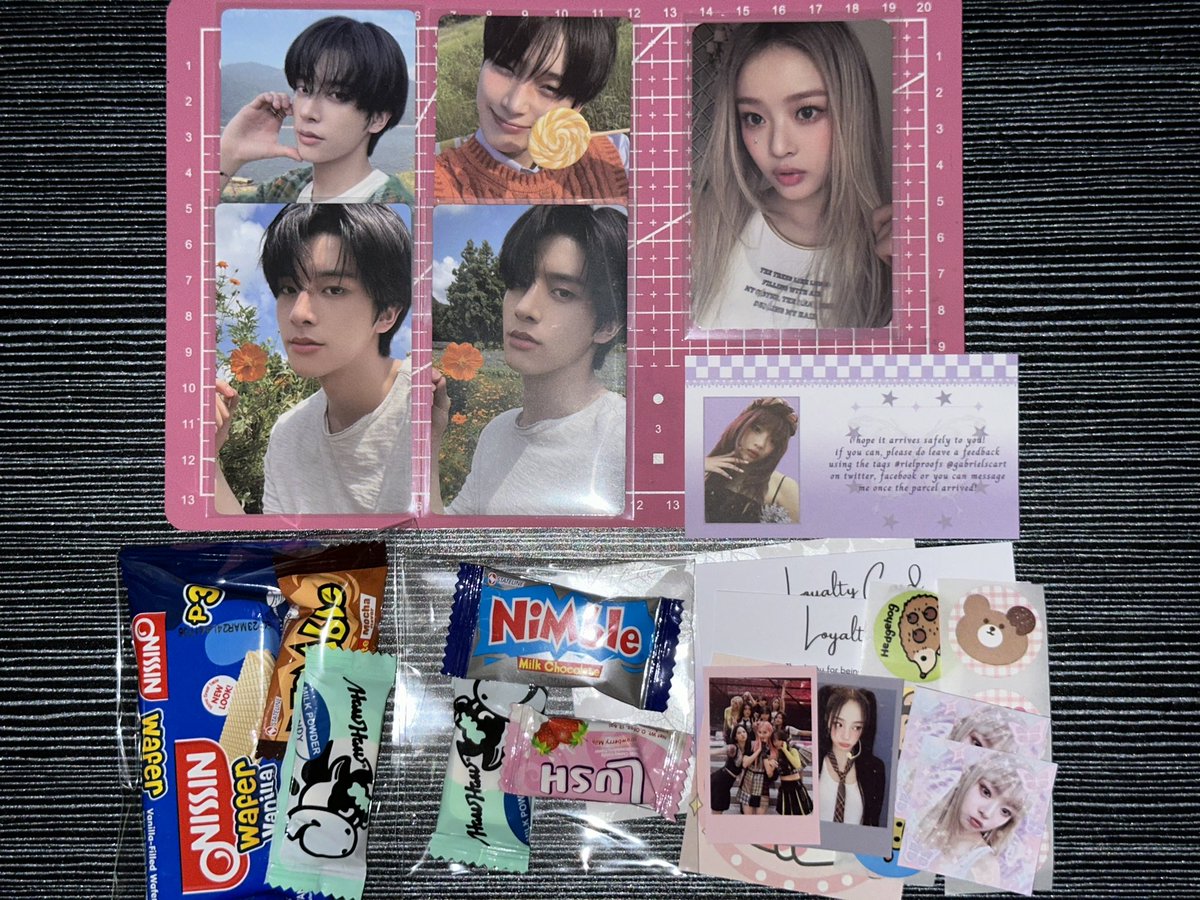 samiyeons's tweet photo. #samiyeons_mail
sunoo and jake ob wev pcs and hanni blonde bcpc arrived safely π₯Ή thank you for the fast and smooth transaction @gabrielscart π©΅
#rielproofs https://t.co/G9cZCAGYCU