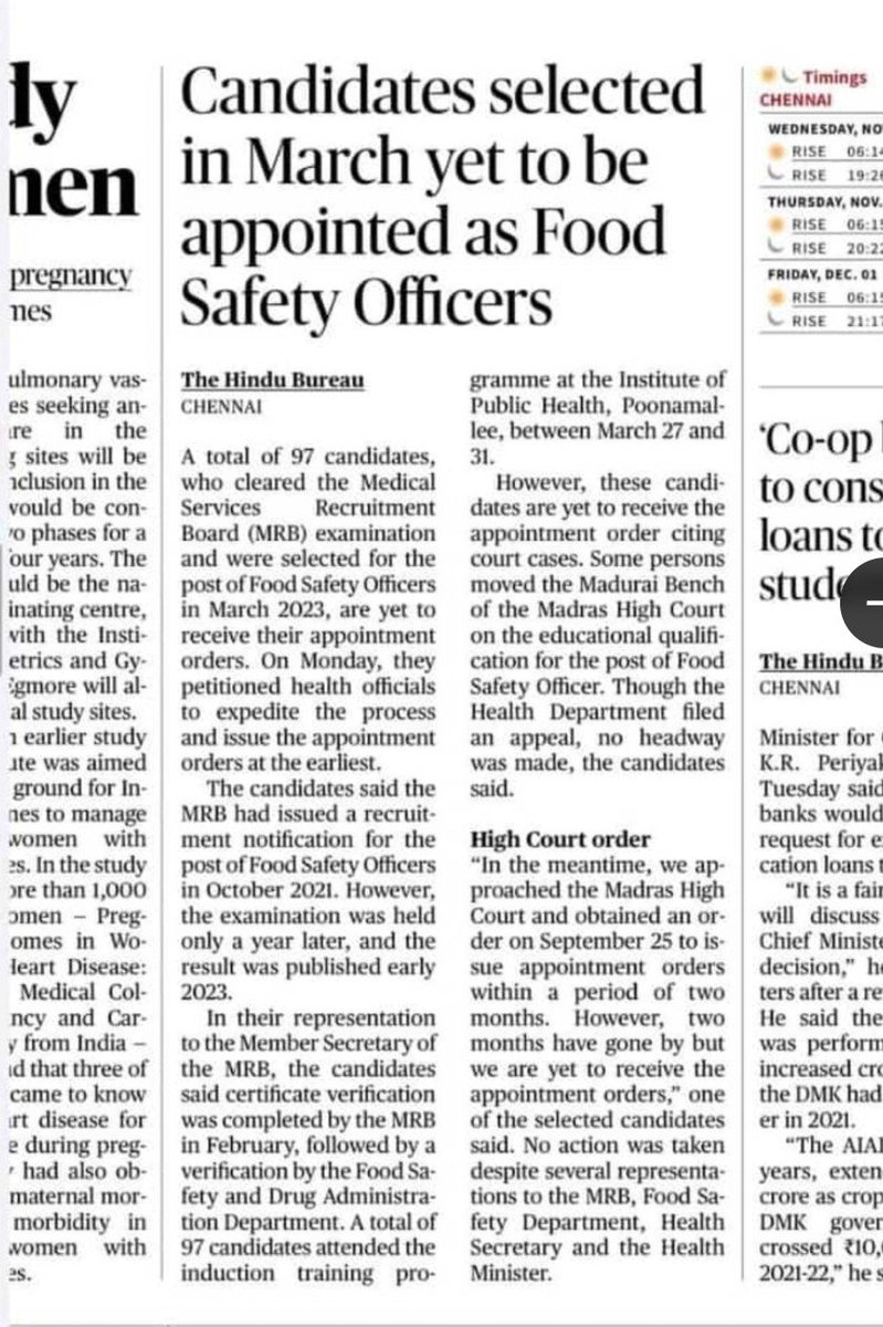 MATHIMA02161243's tweet photo. Government of Tamil Nadu..We humbly request you to take steps to further strengthen food safety in Tamilnadu by appointing new Food Safety Officers who have been waiting for last 8 month,selected through written examination through Mrb and given CV &amp; training. https://t.co/0Qqcm0xS5y