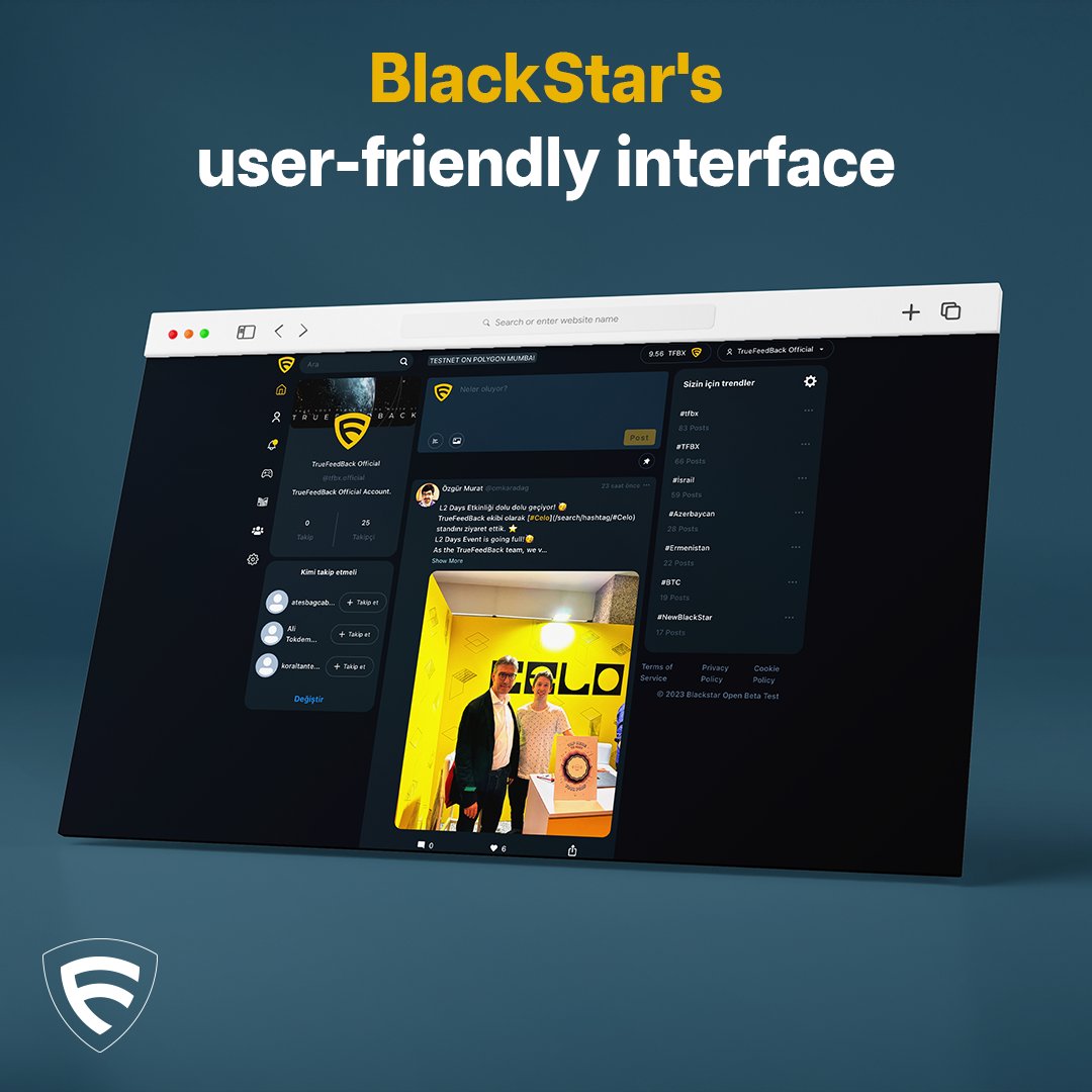 📱 Get ready for a new era with BlackStar on social media with our fast, reliable and user-friendly interface! #TrueFeedBack #NewBlackStar #Blockchain