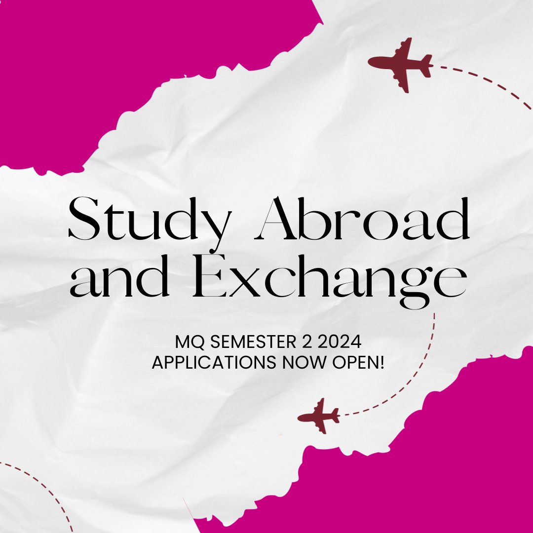 Take the adventure of a lifetime and gain a competitive edge in your degree!

APPLICATIONS FOR SESSION 2, 2024 SEMESTER PROGRAMS ARE NOW OPEN!

Click the link in our bio for more information and to apply!