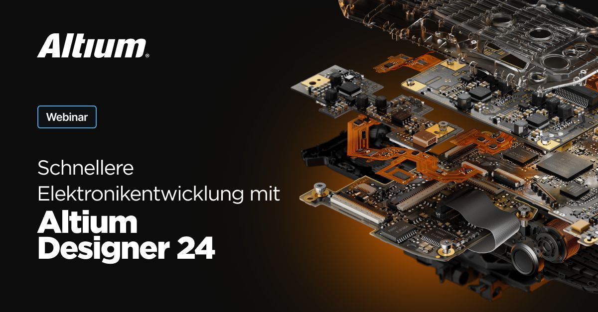 Entdecken Sie die Neuerungen von Altium Designer 24! Lernen Sie, intuitiv zu designen, nahtlos zu kollaborieren und Designkomplexitäten zu meistern. Sichern Sie sich einen Wettbewerbsvorteil in der Elektronikentwicklung.

Erfahren Sie mehr: bit.ly/3RgLvZs

#webinar