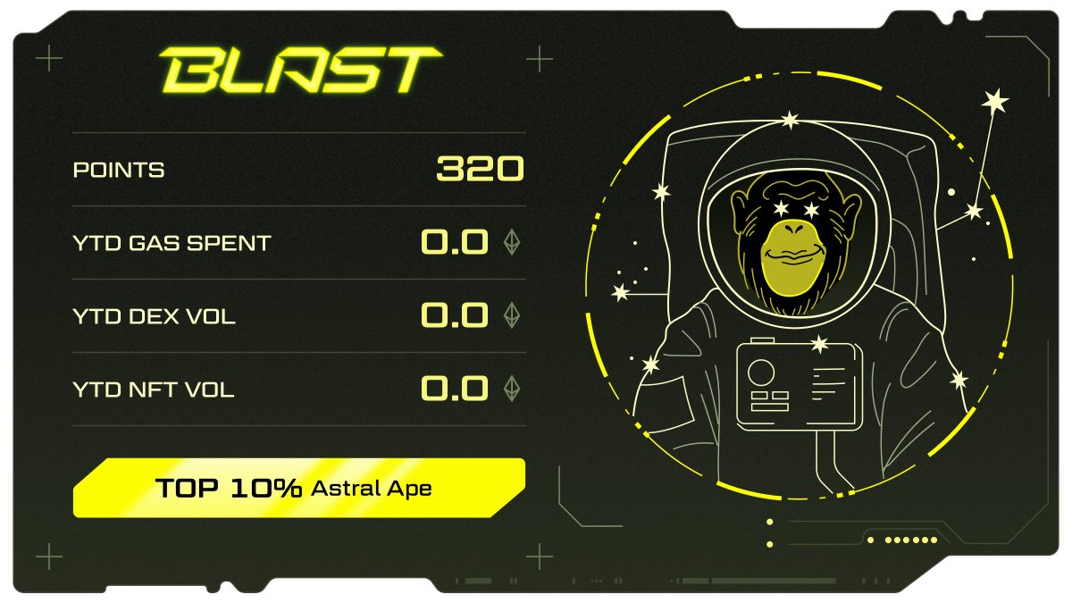 It's time to BLAST OFF

<a href="/BLAST_L2/">Blast</a> is the L2 with native yield backed by <a href="/Paradigm/">Paradigm</a> and <a href="/StandardCrypto/">Standard Crypto</a>

Join Blast Early Access to start earning yield + Blast Points, redeemable in May
