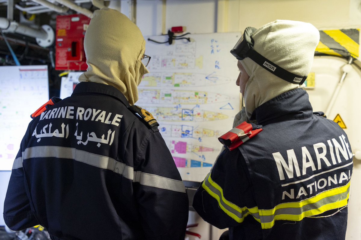 Cecmed_Off's tweet photo. #Coopération I Début de la phase mer🌊de l'activité opérationnelle #CHEBEC 23 ! Après 1 semaine d'exercices à quai, les 2 frégates 🇫🇷 et 🇲🇦 ont appareillé de @VilleDeToulon :
➡️entrainement tous domaines de lutte
➡️interopérabilité
➡️surveillance et sécurité maritime 🛟 https://t.co/zeWuk4CffL