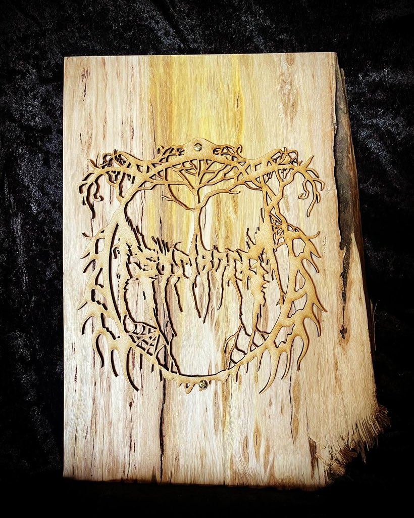 Striborg666's tweet photo. Just added to the merch on Bandcamp.
Only one of each available.

STRIBORG wall hangings on Huon pine and Myrtle. Collaboration with @disenchantia_ 
#striborg #wallhanging #woodenart #woodenlasercut #myrtle #huonpine https://t.co/PfAJOvXmov
