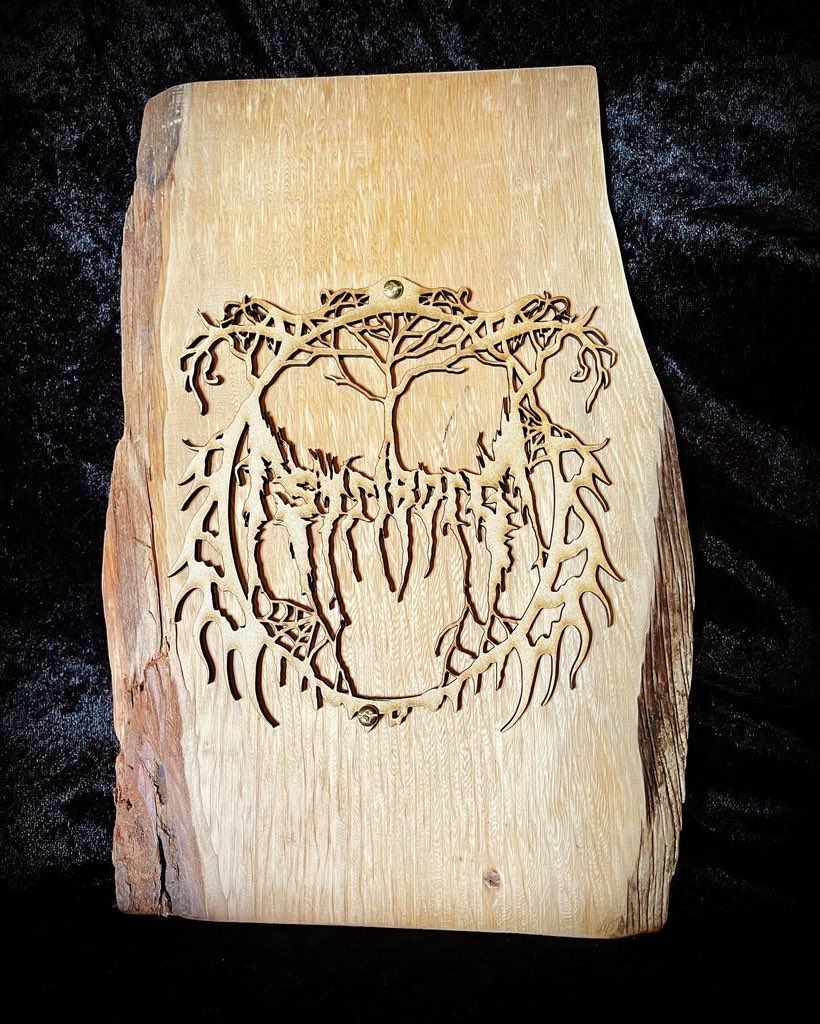 Striborg666's tweet photo. Just added to the merch on Bandcamp.
Only one of each available.

STRIBORG wall hangings on Huon pine and Myrtle. Collaboration with @disenchantia_ 
#striborg #wallhanging #woodenart #woodenlasercut #myrtle #huonpine https://t.co/PfAJOvXmov