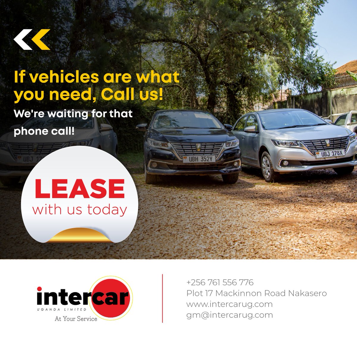 IntercarUganda's tweet photo. Transportation is key to any growing business. Getting from point A to point B is much easier with us.

We've got all you need in one place!

#intercar #leasing #b2bfleetmanagement #efficient https://t.co/RvIjGTAQJa