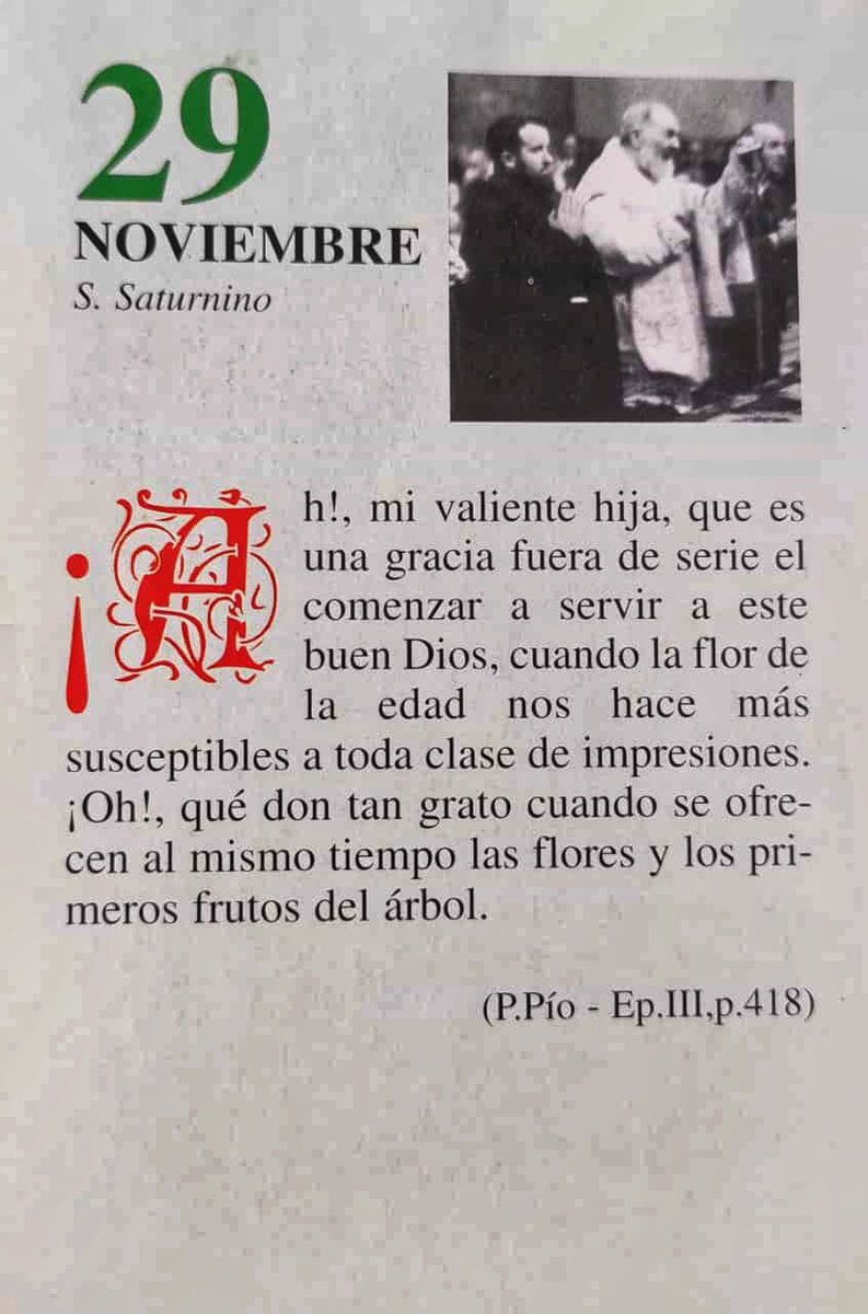 ¡Feliz Miércoles 29 de Noviembre!

“¡Ah!, mi valiente hija, que es una gracia fuera de serie el comenzar a servir a este buen Dios, cuando la flor de la edad nos hace más susceptibles a toda clase de impresiones. ¡Oh!, qué don tan grato cuando se ofrecen al mismo tiempo…”