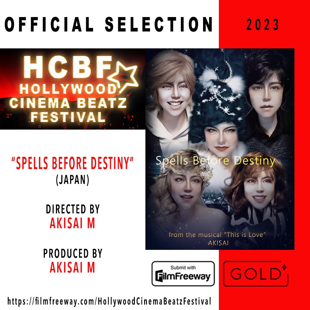 HollywoodCBFest's tweet photo. #OfficialSelection #HCBF2023
Title: #SpellsBeforeDestiny
Directed by: #AkisaiM
#Entries are open! 70% off code: HOLLYWOODCB70 #HollywoodCinemaBeatzFestival #HCBF #filmfreeway #filmfestival #SupportIndieFilm #Hollywood #actorslife https://t.co/BYA4Aw6EKR