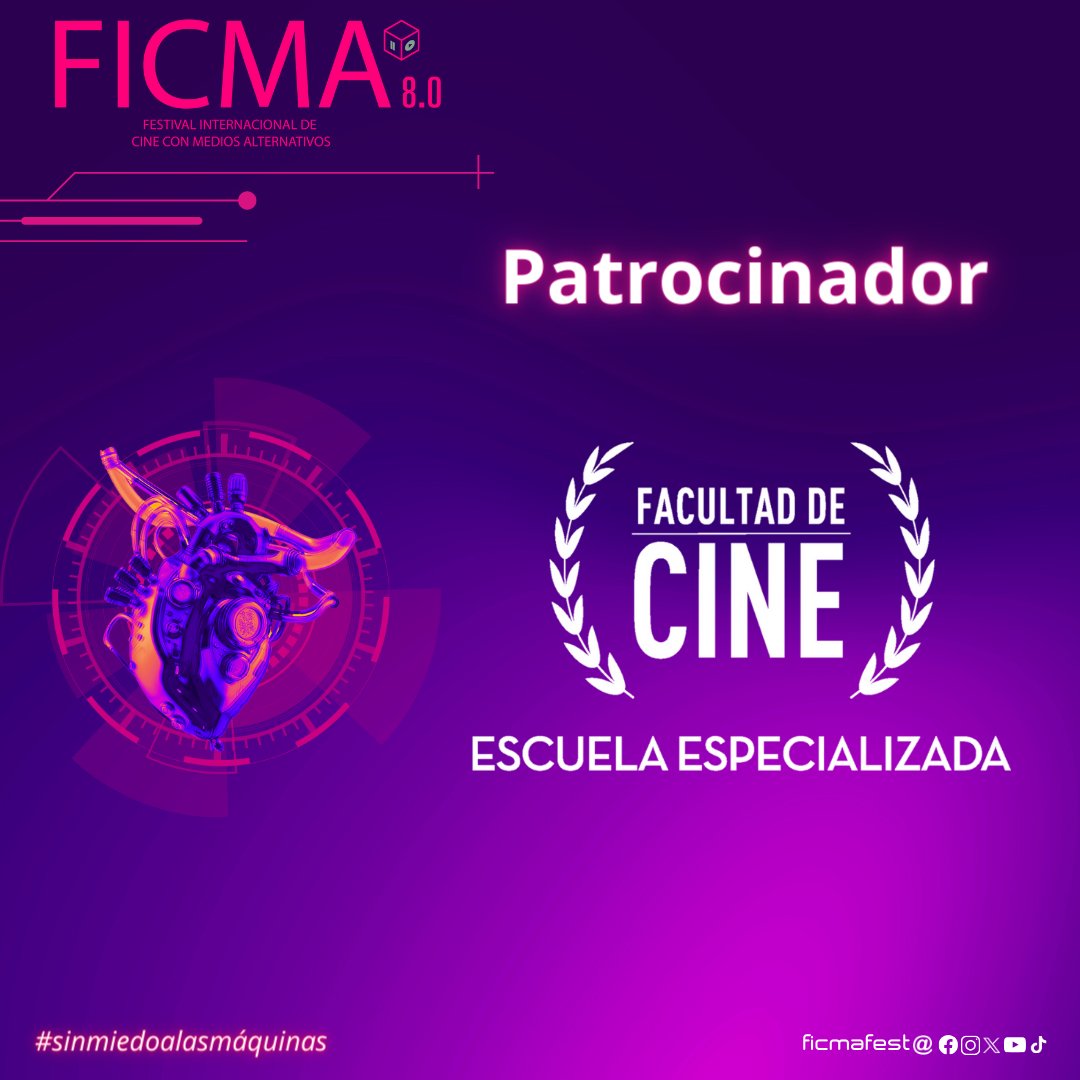 ficmafest's tweet photo. Gracias a la @facultaddecine por patrocinar #FICMA 8.0

#FICMA8 #sinmiedoalasmáquinas #IA #tecnologia #audiovisual #cine https://t.co/FPgSVdtgf9