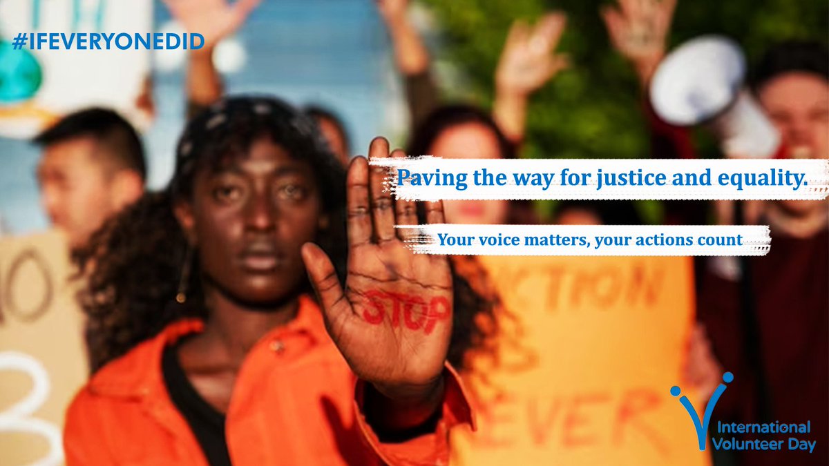 MerabOpindi's tweet photo. Stand up, speak out! 🌍Empower change, ignite impact! 🌐✨ This World Volunteer Day, dive into the heart of human rights advocacy. Join hands with organizations paving the way for justice and equality.  #WorldVolunteerDay #StandForRights #VolunteerImpact #IVD2023 #IfEveryoneDid https://t.co/YLXN5ShP8T
