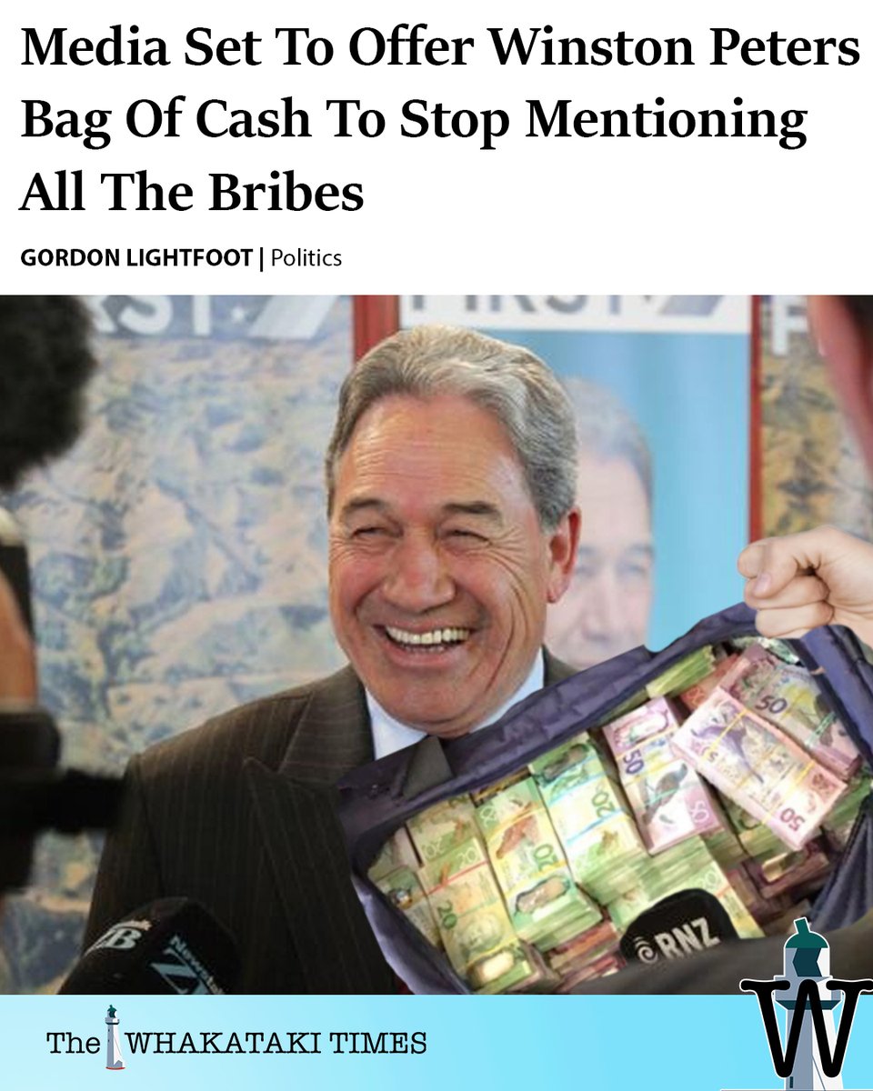 WhakatakiTimes's tweet photo. IT'S NOT A BRIBE

New Zealand’s media has had an absolute gutsful of our new deputy prime minister Winston Peters. From the moment the combative politician regained his position in government, he has been on the attack.

https://t.co/GVvXENPhsx https://t.co/PVxMeCyfwt