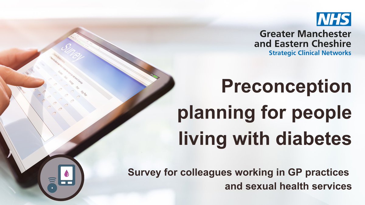 Survey for colleagues in GP practices and sexual health services! We need info from you about preconception planning for people living with diabetes. <5mins to complete
