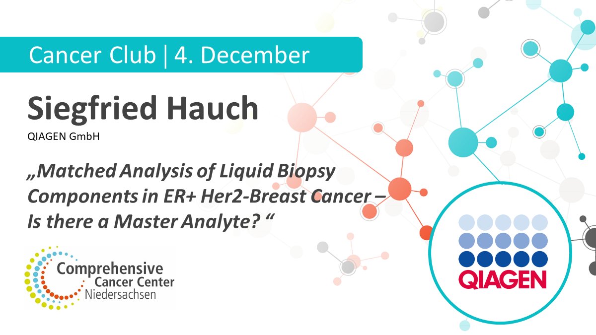 cccn_news's tweet photo. Join the #CCCN Cancer Club to hear about new developments in #LiquidBiopsy. Siegfried Hauch from @Qiagen will share insights about matched analysis of liquid biopsy components in #BreastCancer.
🗓️December 4th, 4 pm
➡️ https://t.co/Rl35QsPBLD
#CancerDetection #CancerMonitoring https://t.co/LJQF0FTrlK