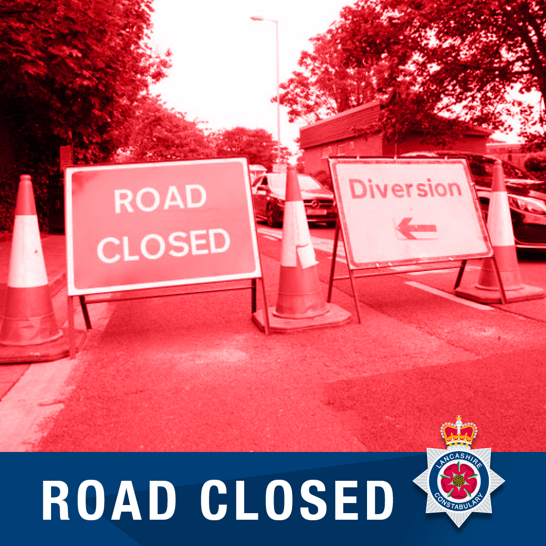 LancsPolice's tweet photo. ***ROAD CLOSURE***

Please be advised that the A56 SOUTHBOUND from JUNCTION 8 M65 to RISING BRIDGE is currently closed due to Ice on the carriageway. We are currently working with our partners to make the carriageway safe to re-open.

We will advise when the road re-opens. https://t.co/eURb8YuMej