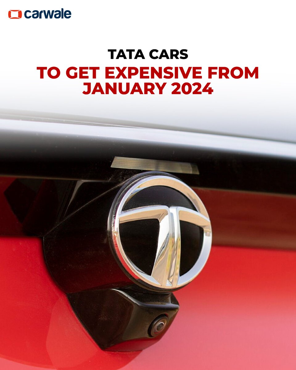 Tata Motors to hike the prices of its entire range in January 2024.

#CWNews #TataMotors #Tata #Tatacars #carnews #instacar #cars