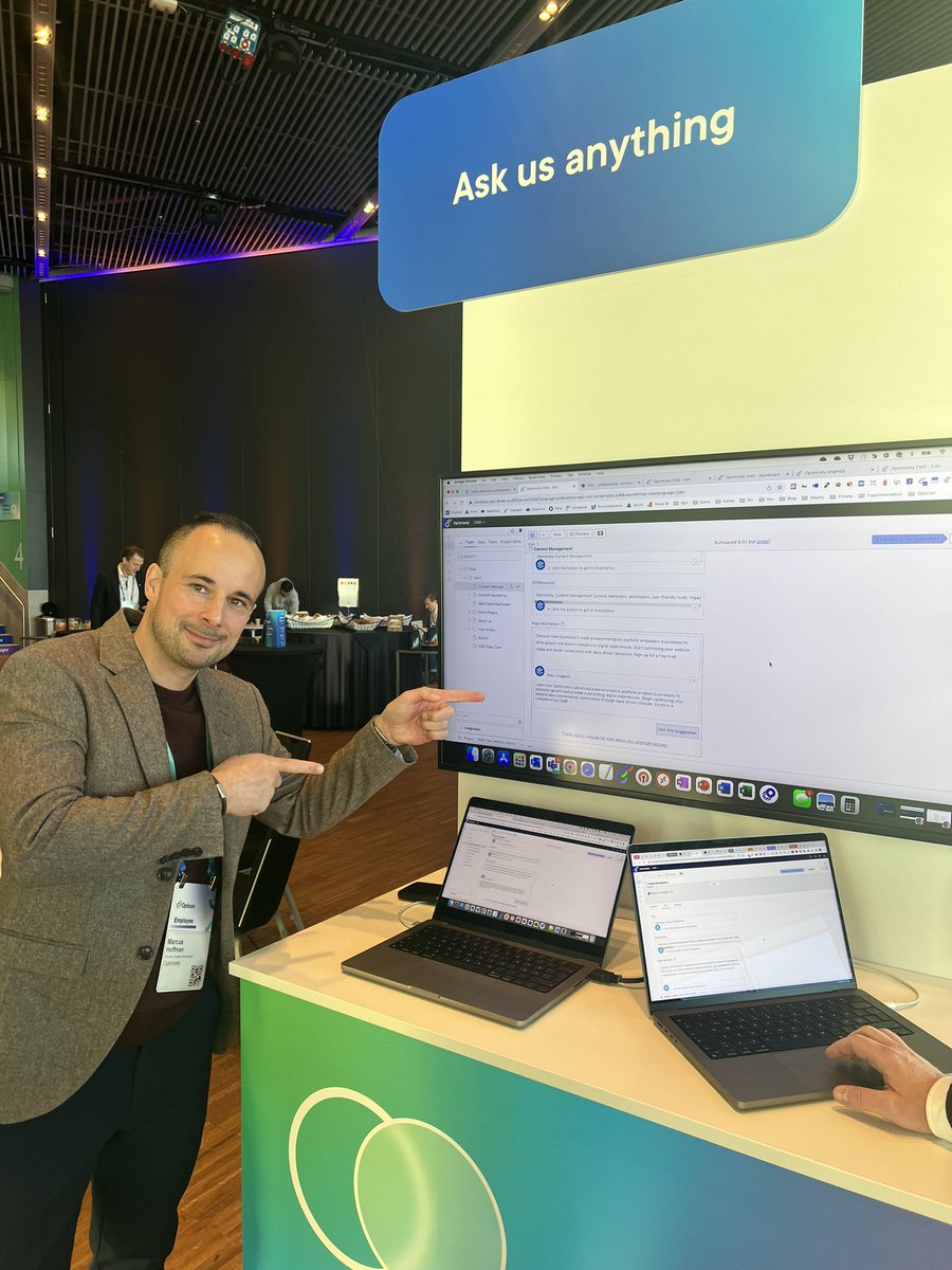 Try the AI Assistant here! Amazing!  #opticon #optimizely