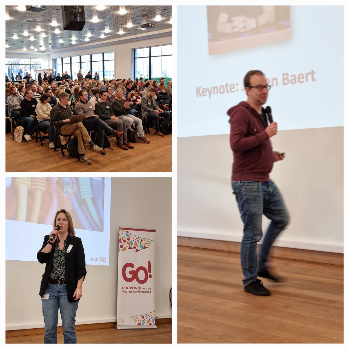 Meer dan 160 geïnteresseerden voor de netwerkdag AI @GO_onderwijs horen een wervelende keynote van <a href="/jbaert/">Jeroen Baert</a> 

<a href="/Depauwst/">Steven De Pauw</a> <a href="/Nik_Vissers/">Nik Vissers</a> <a href="/Mark1vd/">Mark Willems</a> <a href="/SaskiaLieveyns/">Saskia Lieveyns</a>