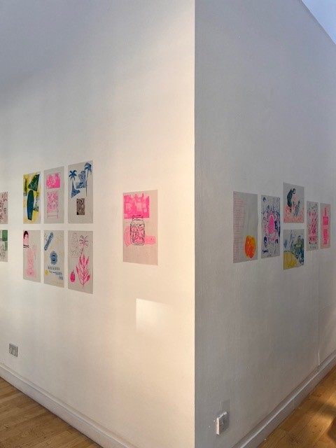 GlasgowGoMA's tweet image. #RepeatPatterns artist Helen de Main worked with Mammas Write &amp;amp; Maryhill Integration Network’s Oasis Women’s Group earlier in the year, and their show of riso prints responding to childcare in its many forms is currently on display in #COMMONSpace at GoMA until 14 January 2024.